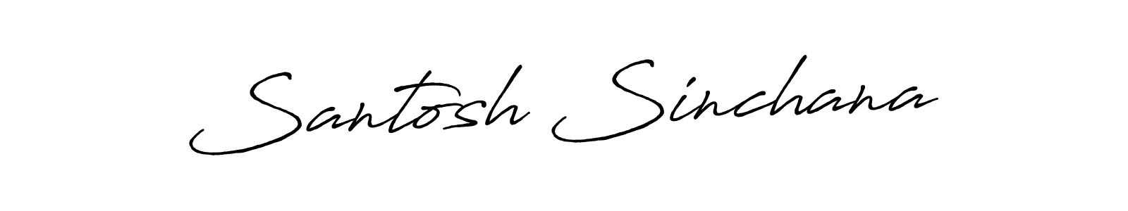 Santosh Sinchana stylish signature style. Best Handwritten Sign (Antro_Vectra_Bolder) for my name. Handwritten Signature Collection Ideas for my name Santosh Sinchana. Santosh Sinchana signature style 7 images and pictures png