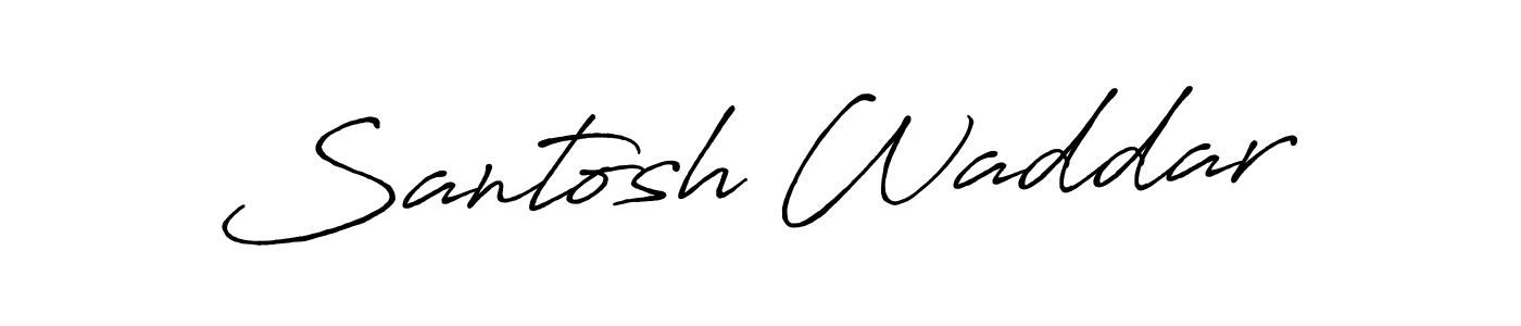 Design your own signature with our free online signature maker. With this signature software, you can create a handwritten (Antro_Vectra_Bolder) signature for name Santosh Waddar. Santosh Waddar signature style 7 images and pictures png