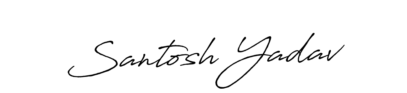 Use a signature maker to create a handwritten signature online. With this signature software, you can design (Antro_Vectra_Bolder) your own signature for name Santosh Yadav. Santosh Yadav signature style 7 images and pictures png