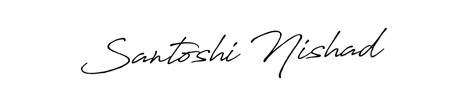 Use a signature maker to create a handwritten signature online. With this signature software, you can design (Antro_Vectra_Bolder) your own signature for name Santoshi Nishad. Santoshi Nishad signature style 7 images and pictures png