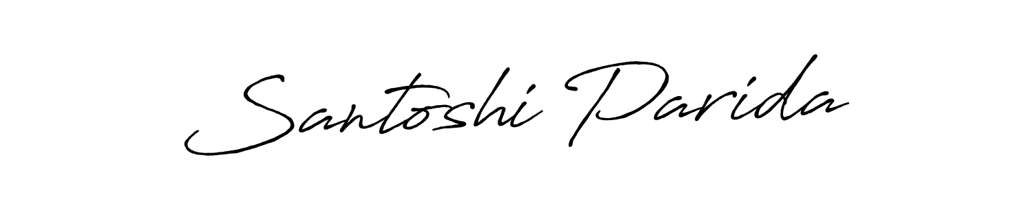 Create a beautiful signature design for name Santoshi Parida. With this signature (Antro_Vectra_Bolder) fonts, you can make a handwritten signature for free. Santoshi Parida signature style 7 images and pictures png