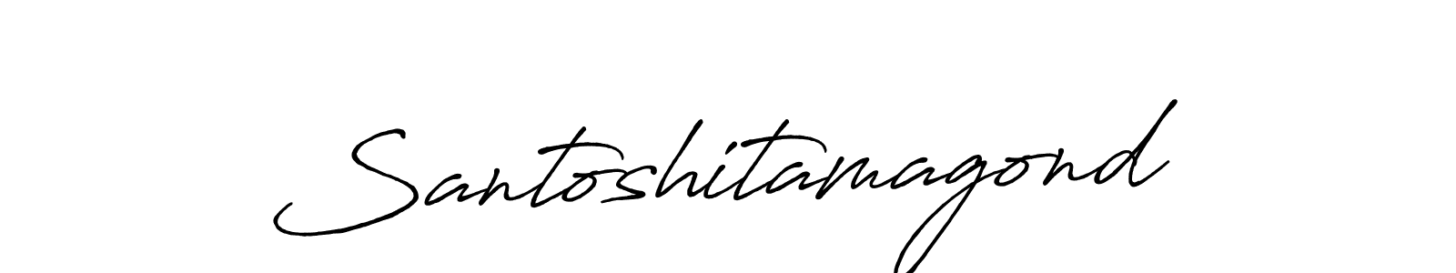 This is the best signature style for the Santoshitamagond name. Also you like these signature font (Antro_Vectra_Bolder). Mix name signature. Santoshitamagond signature style 7 images and pictures png