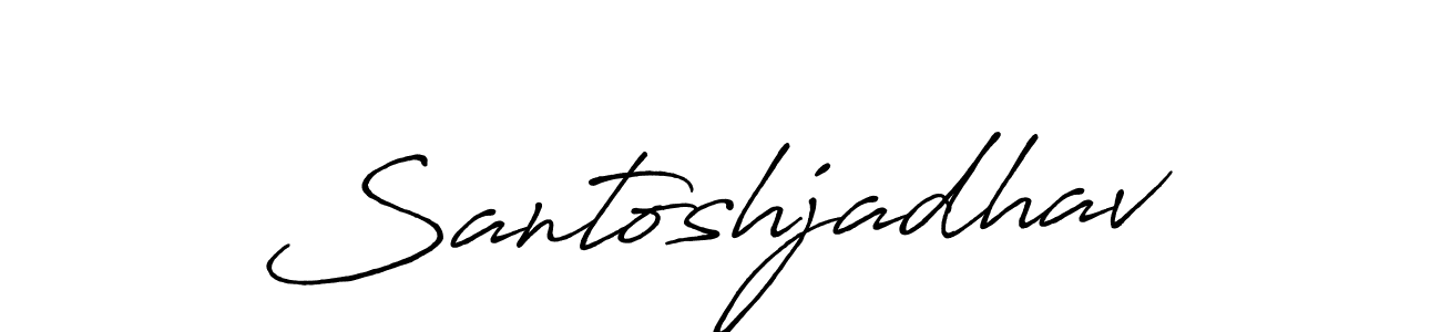 Santoshjadhav stylish signature style. Best Handwritten Sign (Antro_Vectra_Bolder) for my name. Handwritten Signature Collection Ideas for my name Santoshjadhav. Santoshjadhav signature style 7 images and pictures png