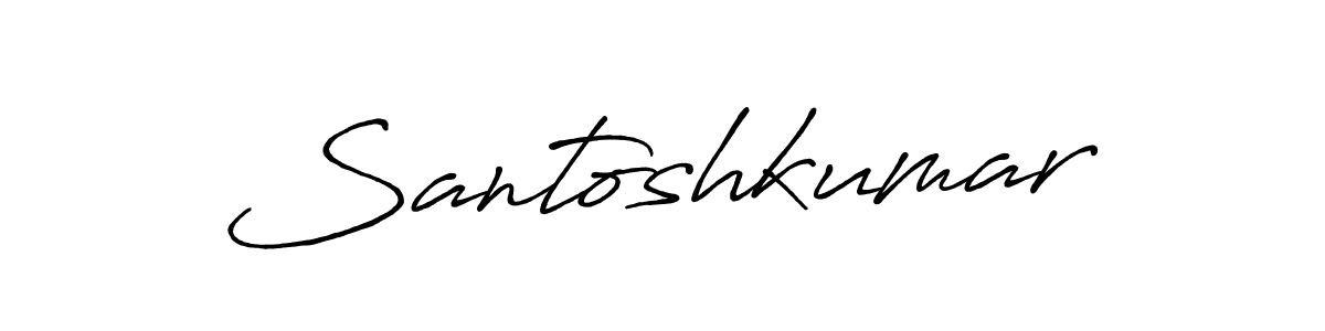 Use a signature maker to create a handwritten signature online. With this signature software, you can design (Antro_Vectra_Bolder) your own signature for name Santoshkumar. Santoshkumar signature style 7 images and pictures png