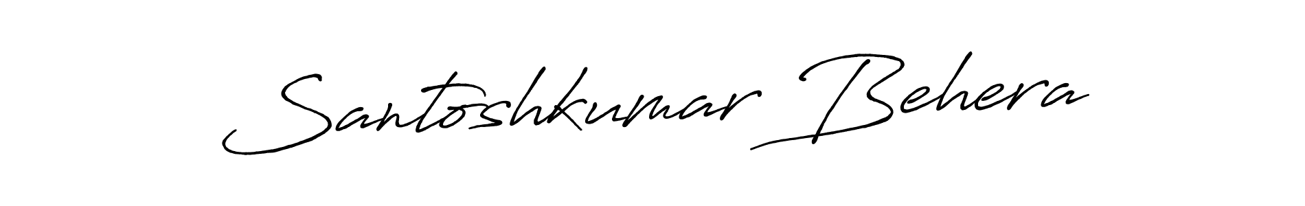 How to make Santoshkumar Behera name signature. Use Antro_Vectra_Bolder style for creating short signs online. This is the latest handwritten sign. Santoshkumar Behera signature style 7 images and pictures png