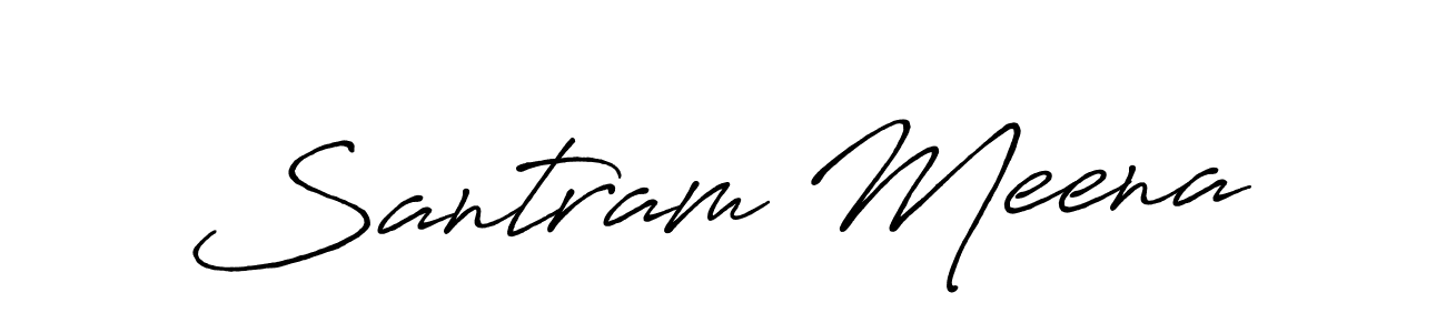How to make Santram Meena signature? Antro_Vectra_Bolder is a professional autograph style. Create handwritten signature for Santram Meena name. Santram Meena signature style 7 images and pictures png