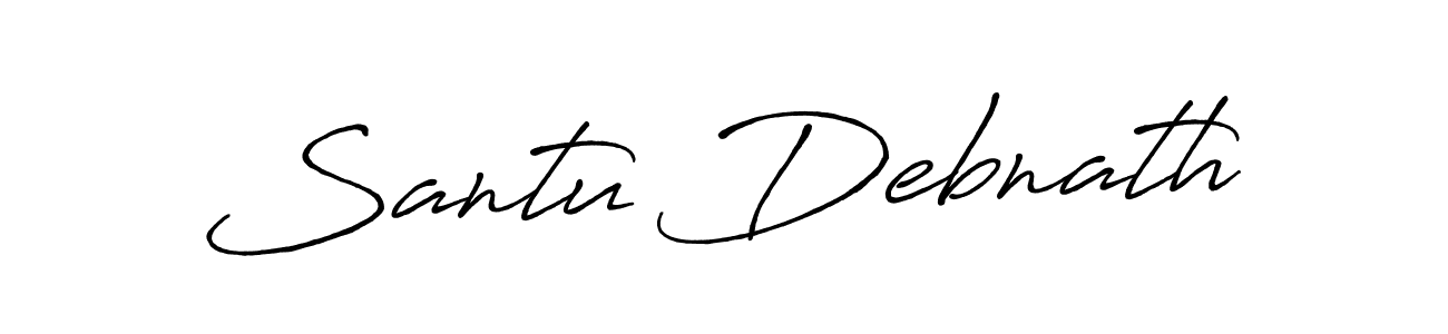 How to make Santu Debnath signature? Antro_Vectra_Bolder is a professional autograph style. Create handwritten signature for Santu Debnath name. Santu Debnath signature style 7 images and pictures png
