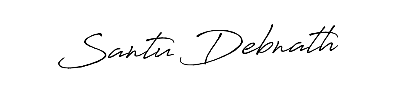 How to make Santu Debnath signature? Antro_Vectra_Bolder is a professional autograph style. Create handwritten signature for Santu Debnath name. Santu Debnath signature style 7 images and pictures png