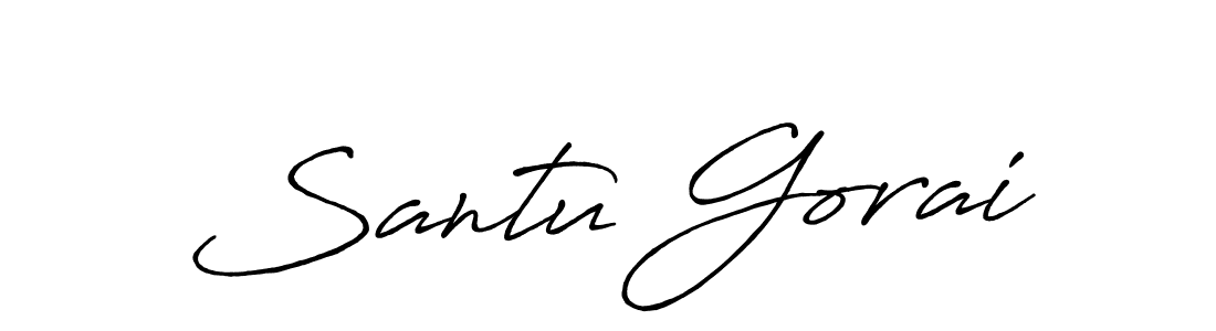 Make a beautiful signature design for name Santu Gorai. With this signature (Antro_Vectra_Bolder) style, you can create a handwritten signature for free. Santu Gorai signature style 7 images and pictures png