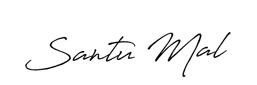 How to make Santu Mal name signature. Use Antro_Vectra_Bolder style for creating short signs online. This is the latest handwritten sign. Santu Mal signature style 7 images and pictures png