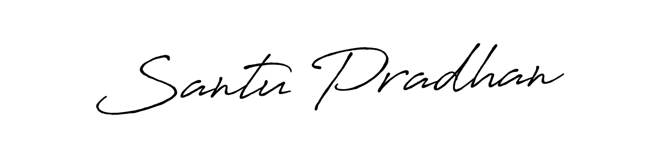 Use a signature maker to create a handwritten signature online. With this signature software, you can design (Antro_Vectra_Bolder) your own signature for name Santu Pradhan. Santu Pradhan signature style 7 images and pictures png