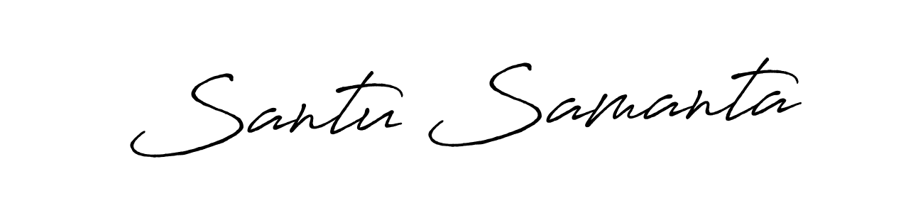 The best way (Antro_Vectra_Bolder) to make a short signature is to pick only two or three words in your name. The name Santu Samanta include a total of six letters. For converting this name. Santu Samanta signature style 7 images and pictures png