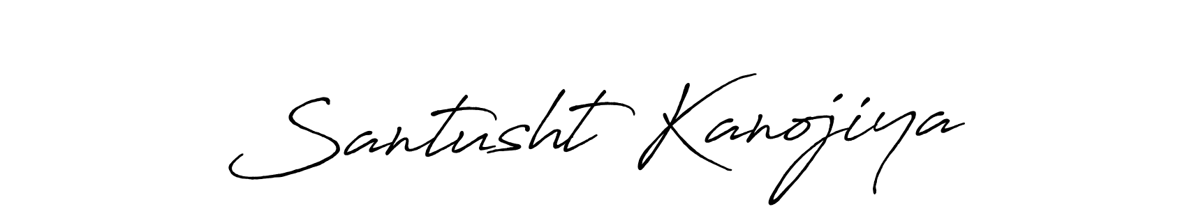 Design your own signature with our free online signature maker. With this signature software, you can create a handwritten (Antro_Vectra_Bolder) signature for name Santusht Kanojiya. Santusht Kanojiya signature style 7 images and pictures png