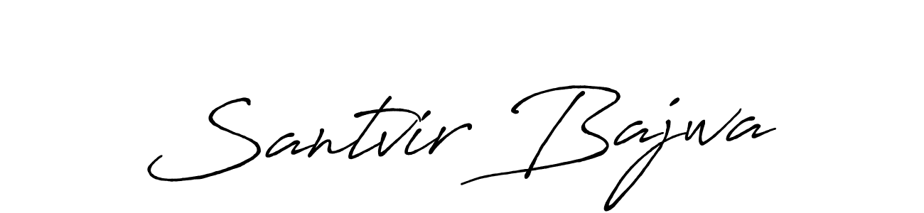 Make a beautiful signature design for name Santvir Bajwa. Use this online signature maker to create a handwritten signature for free. Santvir Bajwa signature style 7 images and pictures png