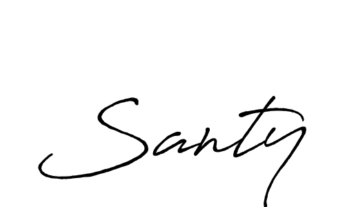 Santy stylish signature style. Best Handwritten Sign (Antro_Vectra_Bolder) for my name. Handwritten Signature Collection Ideas for my name Santy. Santy signature style 7 images and pictures png