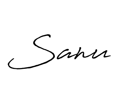 Sanu stylish signature style. Best Handwritten Sign (Antro_Vectra_Bolder) for my name. Handwritten Signature Collection Ideas for my name Sanu. Sanu signature style 7 images and pictures png