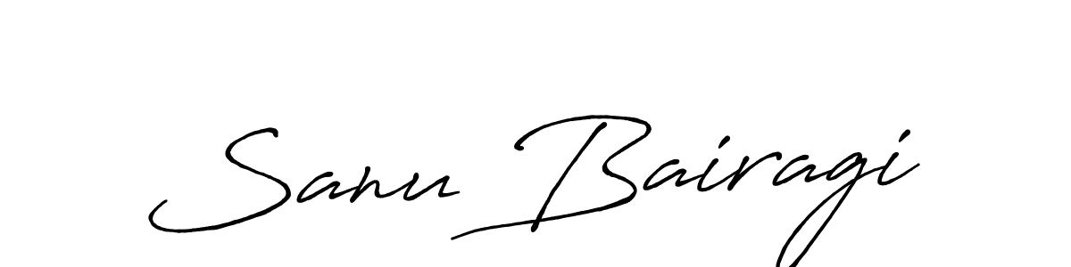 Also we have Sanu Bairagi name is the best signature style. Create professional handwritten signature collection using Antro_Vectra_Bolder autograph style. Sanu Bairagi signature style 7 images and pictures png