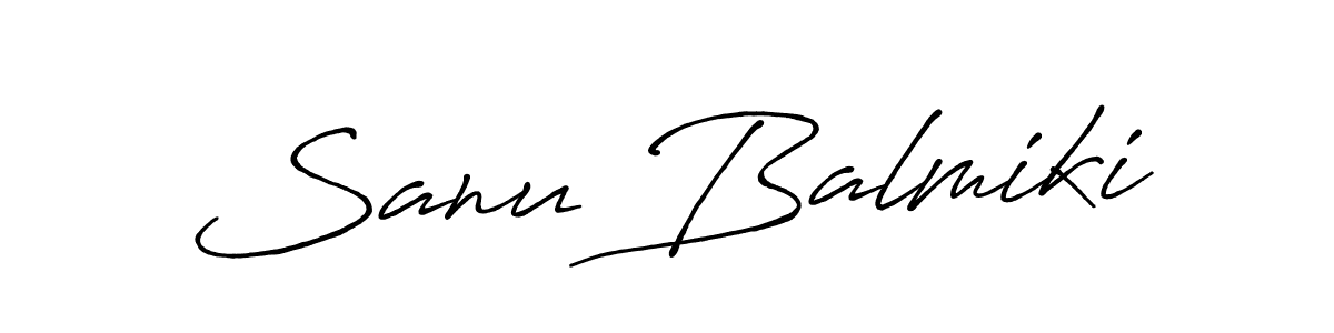 You should practise on your own different ways (Antro_Vectra_Bolder) to write your name (Sanu Balmiki) in signature. don't let someone else do it for you. Sanu Balmiki signature style 7 images and pictures png