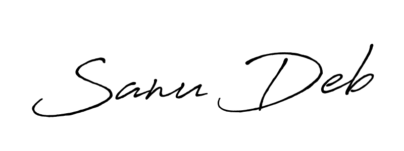 You should practise on your own different ways (Antro_Vectra_Bolder) to write your name (Sanu Deb) in signature. don't let someone else do it for you. Sanu Deb signature style 7 images and pictures png