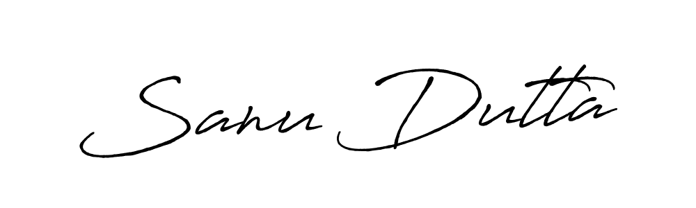 How to make Sanu Dutta signature? Antro_Vectra_Bolder is a professional autograph style. Create handwritten signature for Sanu Dutta name. Sanu Dutta signature style 7 images and pictures png