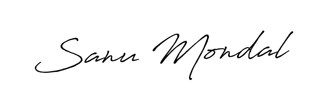 Make a beautiful signature design for name Sanu Mondal. With this signature (Antro_Vectra_Bolder) style, you can create a handwritten signature for free. Sanu Mondal signature style 7 images and pictures png