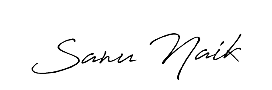 Design your own signature with our free online signature maker. With this signature software, you can create a handwritten (Antro_Vectra_Bolder) signature for name Sanu Naik. Sanu Naik signature style 7 images and pictures png