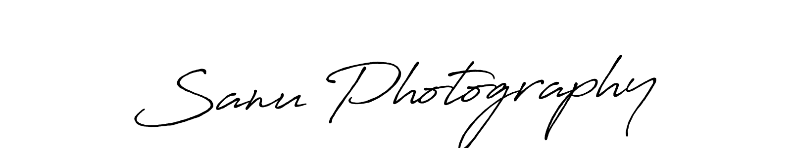 How to make Sanu Photography name signature. Use Antro_Vectra_Bolder style for creating short signs online. This is the latest handwritten sign. Sanu Photography signature style 7 images and pictures png