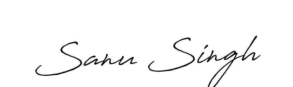 Design your own signature with our free online signature maker. With this signature software, you can create a handwritten (Antro_Vectra_Bolder) signature for name Sanu Singh. Sanu Singh signature style 7 images and pictures png