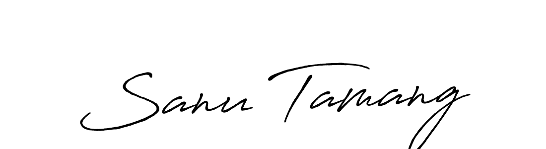 Antro_Vectra_Bolder is a professional signature style that is perfect for those who want to add a touch of class to their signature. It is also a great choice for those who want to make their signature more unique. Get Sanu Tamang name to fancy signature for free. Sanu Tamang signature style 7 images and pictures png