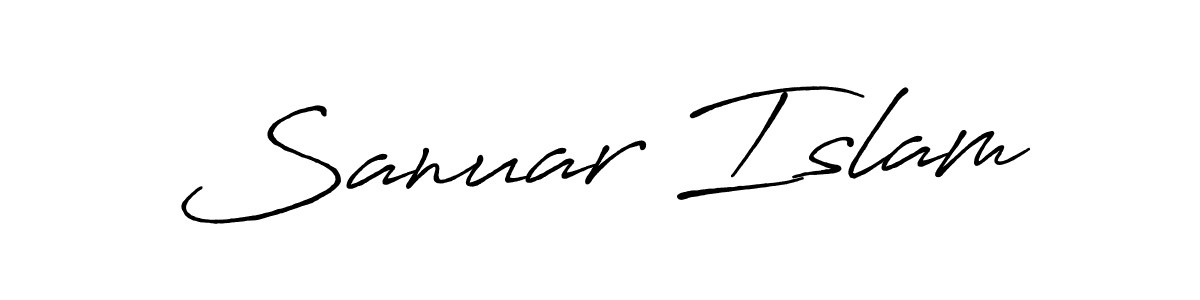 Use a signature maker to create a handwritten signature online. With this signature software, you can design (Antro_Vectra_Bolder) your own signature for name Sanuar Islam. Sanuar Islam signature style 7 images and pictures png