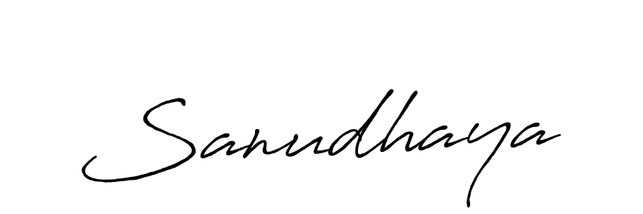 How to make Sanudhaya name signature. Use Antro_Vectra_Bolder style for creating short signs online. This is the latest handwritten sign. Sanudhaya signature style 7 images and pictures png