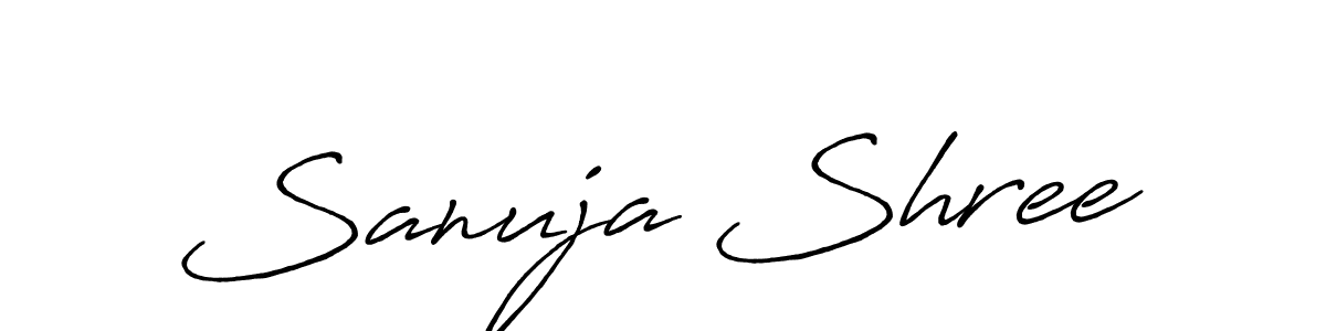 Similarly Antro_Vectra_Bolder is the best handwritten signature design. Signature creator online .You can use it as an online autograph creator for name Sanuja Shree. Sanuja Shree signature style 7 images and pictures png
