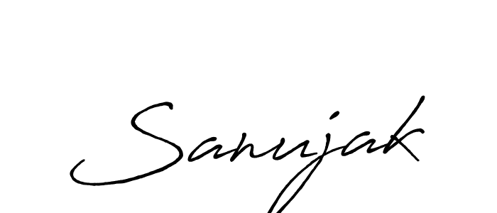 Make a beautiful signature design for name Sanujak. With this signature (Antro_Vectra_Bolder) style, you can create a handwritten signature for free. Sanujak signature style 7 images and pictures png