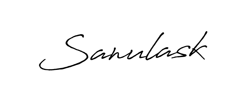 Use a signature maker to create a handwritten signature online. With this signature software, you can design (Antro_Vectra_Bolder) your own signature for name Sanulask. Sanulask signature style 7 images and pictures png