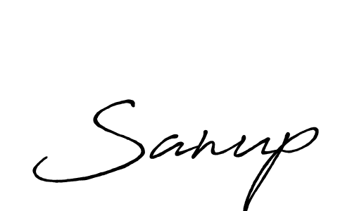 Also You can easily find your signature by using the search form. We will create Sanup name handwritten signature images for you free of cost using Antro_Vectra_Bolder sign style. Sanup signature style 7 images and pictures png