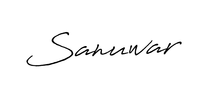 The best way (Antro_Vectra_Bolder) to make a short signature is to pick only two or three words in your name. The name Sanuwar include a total of six letters. For converting this name. Sanuwar signature style 7 images and pictures png