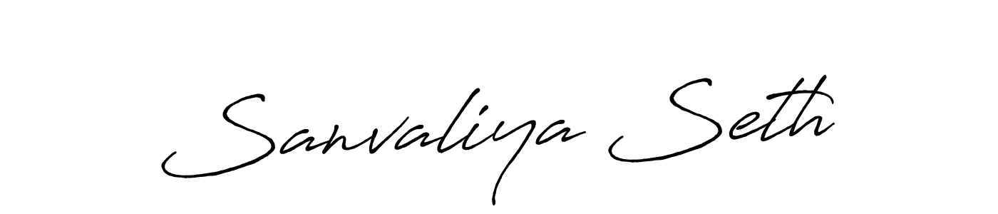 Sanvaliya Seth stylish signature style. Best Handwritten Sign (Antro_Vectra_Bolder) for my name. Handwritten Signature Collection Ideas for my name Sanvaliya Seth. Sanvaliya Seth signature style 7 images and pictures png