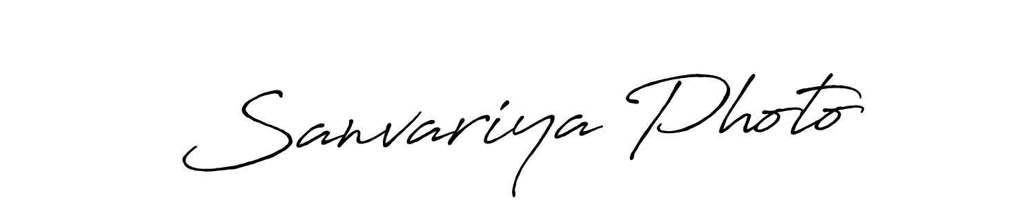Make a beautiful signature design for name Sanvariya Photo. With this signature (Antro_Vectra_Bolder) style, you can create a handwritten signature for free. Sanvariya Photo signature style 7 images and pictures png