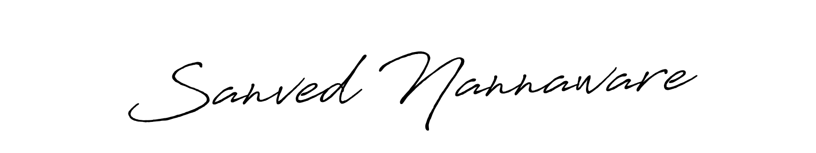 Antro_Vectra_Bolder is a professional signature style that is perfect for those who want to add a touch of class to their signature. It is also a great choice for those who want to make their signature more unique. Get Sanved Nannaware name to fancy signature for free. Sanved Nannaware signature style 7 images and pictures png