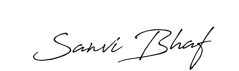It looks lik you need a new signature style for name Sanvi Bhaf. Design unique handwritten (Antro_Vectra_Bolder) signature with our free signature maker in just a few clicks. Sanvi Bhaf signature style 7 images and pictures png