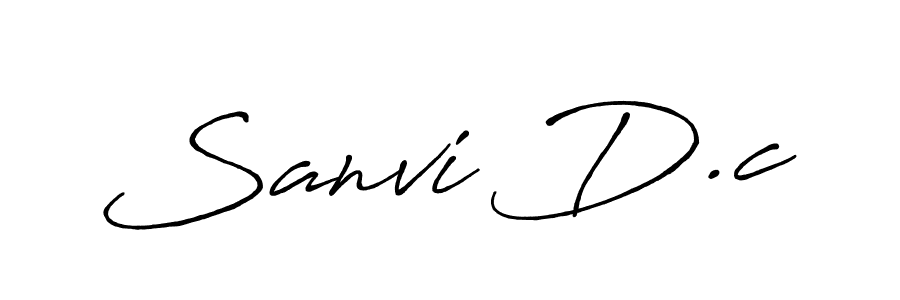 Make a beautiful signature design for name Sanvi D.c. With this signature (Antro_Vectra_Bolder) style, you can create a handwritten signature for free. Sanvi D.c signature style 7 images and pictures png