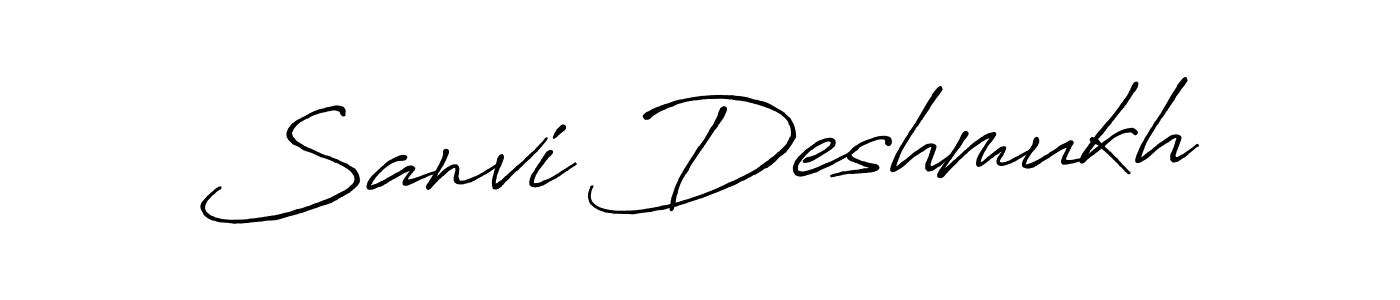 Also we have Sanvi Deshmukh name is the best signature style. Create professional handwritten signature collection using Antro_Vectra_Bolder autograph style. Sanvi Deshmukh signature style 7 images and pictures png