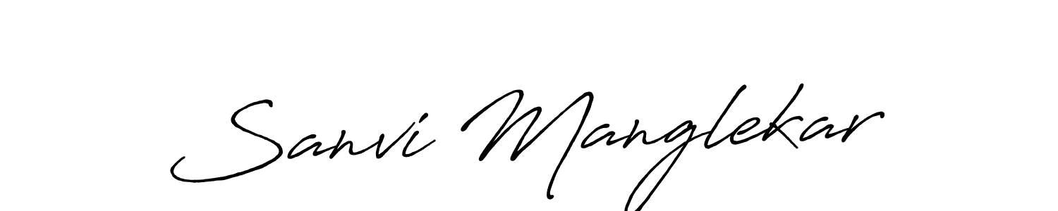 Similarly Antro_Vectra_Bolder is the best handwritten signature design. Signature creator online .You can use it as an online autograph creator for name Sanvi Manglekar. Sanvi Manglekar signature style 7 images and pictures png