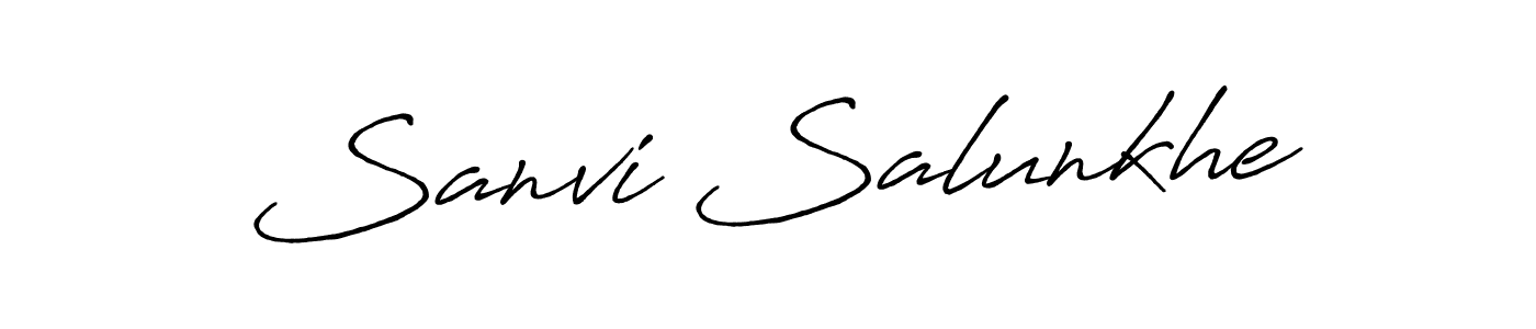 Make a beautiful signature design for name Sanvi Salunkhe. Use this online signature maker to create a handwritten signature for free. Sanvi Salunkhe signature style 7 images and pictures png
