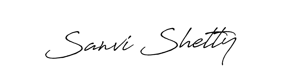 Design your own signature with our free online signature maker. With this signature software, you can create a handwritten (Antro_Vectra_Bolder) signature for name Sanvi Shetty. Sanvi Shetty signature style 7 images and pictures png