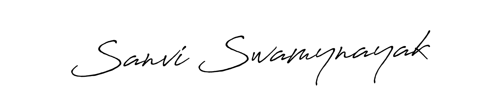 Use a signature maker to create a handwritten signature online. With this signature software, you can design (Antro_Vectra_Bolder) your own signature for name Sanvi Swamynayak. Sanvi Swamynayak signature style 7 images and pictures png