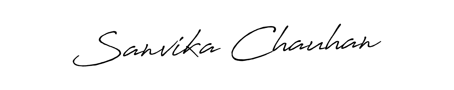 Design your own signature with our free online signature maker. With this signature software, you can create a handwritten (Antro_Vectra_Bolder) signature for name Sanvika Chauhan. Sanvika Chauhan signature style 7 images and pictures png