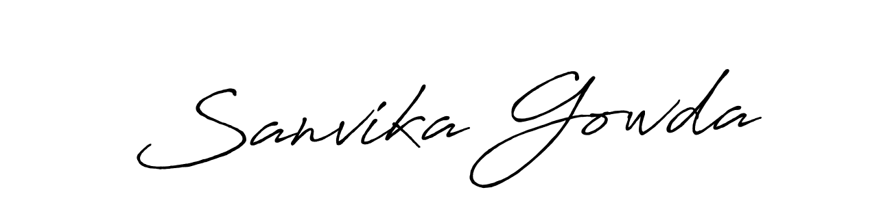 It looks lik you need a new signature style for name Sanvika Gowda. Design unique handwritten (Antro_Vectra_Bolder) signature with our free signature maker in just a few clicks. Sanvika Gowda signature style 7 images and pictures png