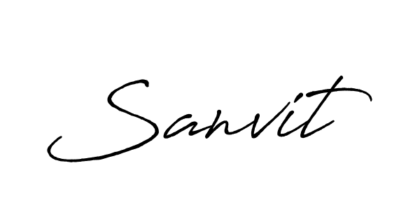 Design your own signature with our free online signature maker. With this signature software, you can create a handwritten (Antro_Vectra_Bolder) signature for name Sanvit. Sanvit signature style 7 images and pictures png