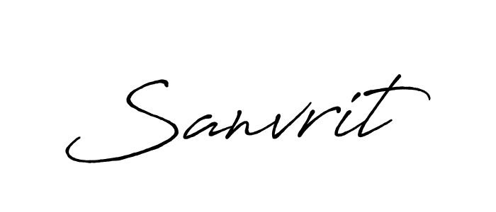 Make a beautiful signature design for name Sanvrit. With this signature (Antro_Vectra_Bolder) style, you can create a handwritten signature for free. Sanvrit signature style 7 images and pictures png